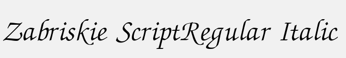 Zabriskie Script-Regular Italic
